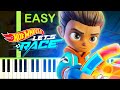 Hot Wheels Let's Race Theme Song - EASY Piano Tutorial