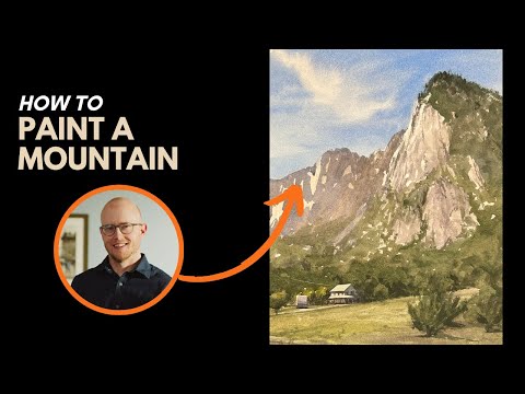 Create a Mountain Painting in Watercolor - {Step by step}