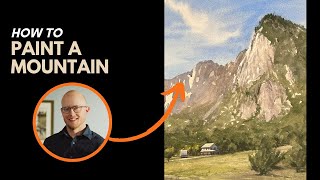 Create a Mountain Painting in Watercolor - {Step by step}