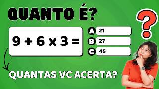 Quiz de Matemática com perguntas e respostas [QUANTAS VC ACERTA?]
