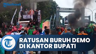Bogor Hari Ini: Ratusan Buruh Geruduk Kantor Bupati Bogor, Tuntut UMK 2023 Naik 13 Persen