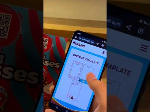 Hershey's Kisses with a QR code ! #food #chocolate #dessert #qrcode #message #gift #technology