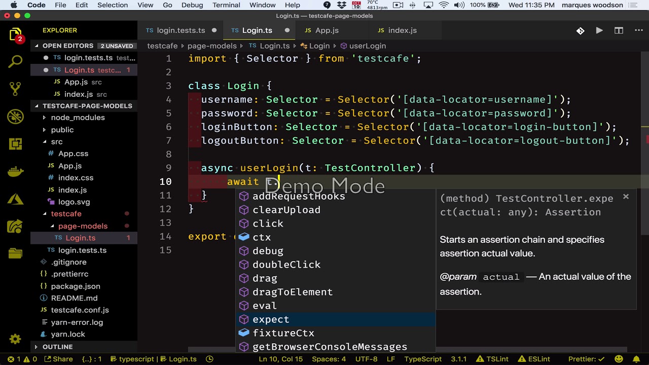 Using Page Model Objects with TestCafe