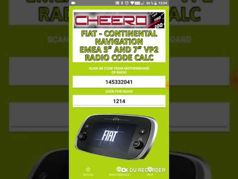RADIO CODE for FIAT EMEA VP2