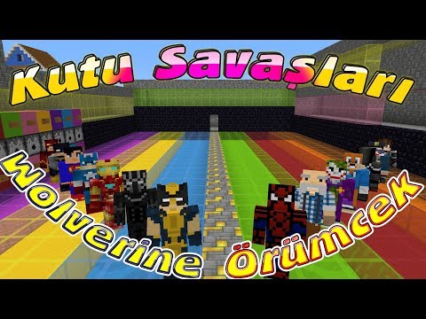 WOLVERİNE ÖRÜMCEK ADAMA KARŞI - MİNECRAFT KUTU SAVAŞLARI