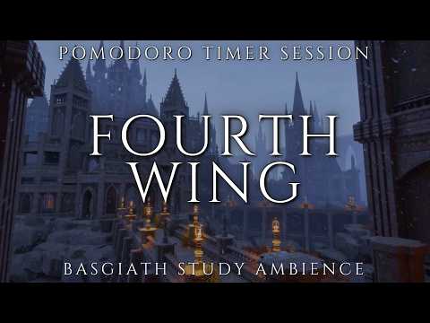 Fourth Wing Pomodoro Timer | Onyx Storm Ambience | 25/5 Study Session | 3D Immersive