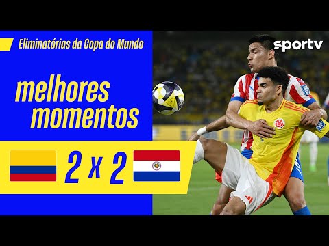 Gols e lances de Colômbia x Paraguai