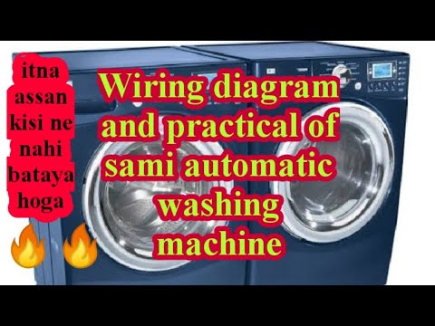 #Praticlal || Wiring of semi automatic washing machine || || semi automatic washing machine wiring