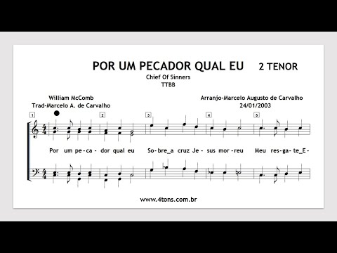 TTBB 0123 2T POR UM PECADOR QUAL EU 2 TENOR MIDI