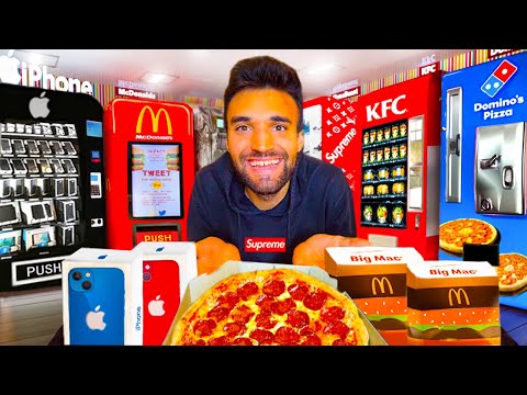 LIVING on WORLD’S BEST VENDING MACHINES for 1 MONTH!