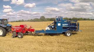 R d woodcraft with Small square baler at Gamlingay