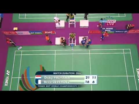YONEX BWF WORLD CHAMPIONSHIPS 2010   Round1   Dicky Palyama NED vs FRA Brice Leverdez   part 3 4