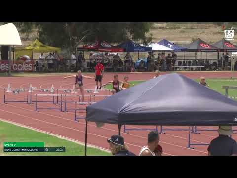 Boys U12 80m Hurdles Heat 5: 2024-25 State Combined Event Championships