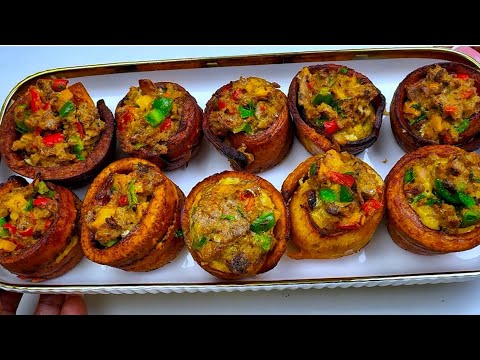 HOW TO MAKE PLANTAIN PIONONO / TASTY STUFFED PLANTAIN