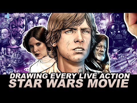 DRAWING EVERY LIVE ACTION STAR WARS MOVIE EVER! - THE FINAL CUT Video