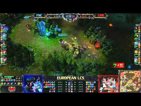 FNC vs GMB - LCS 2013 EU Spring W8D1 (English)