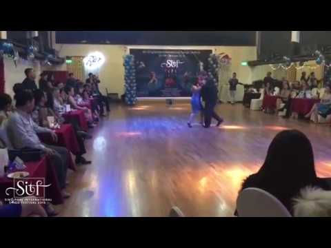  Lily Tan  and  Sergiy Podbolotnyy  are  dancing  at  Singapore International Tango Festival  in  2016