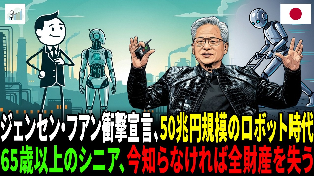 ジェンセン・フアン衝撃宣言「50兆円規模のロボット時代」――マスクよりも恐ろしいこの男、65歳以上はいま知らなければ全財産を失う可能性も。