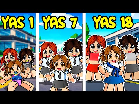 Bebeklikten 18 Yaşına! 🧸➡️🏡 Ece, Derin ve Nur’un Kanka Hikâyesi – Roblox Brookhaven🏡RP