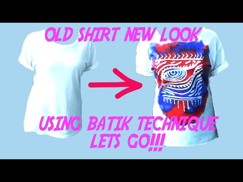 HOW TO DO BATIK TECHNIQUE / T-SHIRT DESIGN USING BATIK TECHNIQUE.