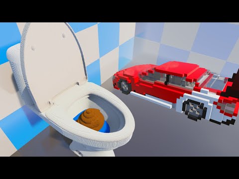 Cars Jumping Into Toilet | Teardown