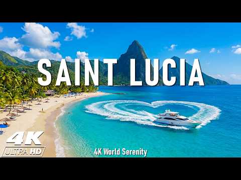 Saint Lucia 4K – Explore Twin Pitons, Volcanic Peaks & Caribbean Island Landscapes