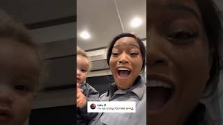 The most joyful noise in the world. 🥺 #KekePalmer catches her son saying "mama." #shorts