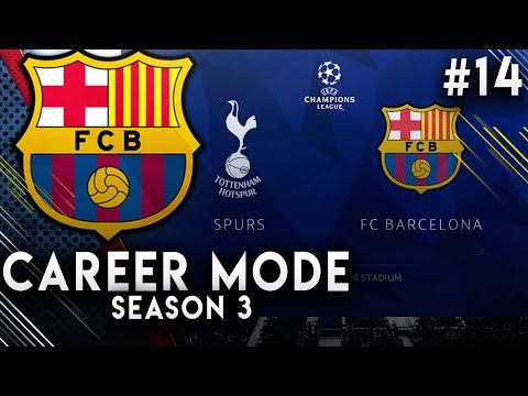 FIFA 19 Barcelona Career Mode EP14 - Champions League R16 VS Spurs!! Juan Insua Does It Again!!