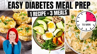 Diabetic Meal Prep Ideas: Turn 1 Recipe Into 3 Low Carb Breakfasts! SIMPLE Meal Prep for Diabetics