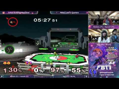 FBT7 - Richardo (P1) + GoodKenneth (P2) vs Sago (P3) + Bil (P4) - Melee Doubles Loser's Quarters