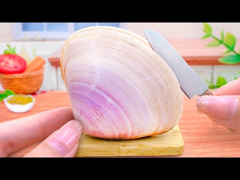 Simple Catching Clams Experiment 🐚 Cooking Miniature Thai Style Clams and Grilled Cheese Clam Recipe