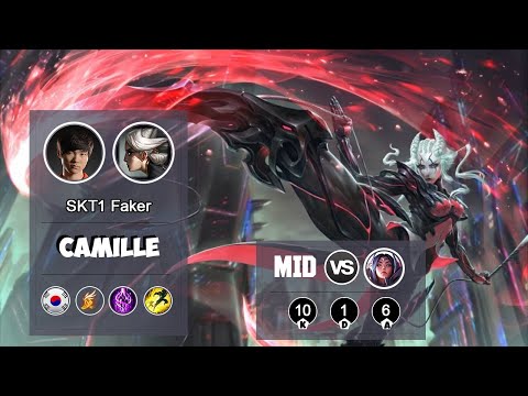 SKT1 FAKER Camille MID VS Irelia | LOL | S9 KR Challenger - Full Gameplay