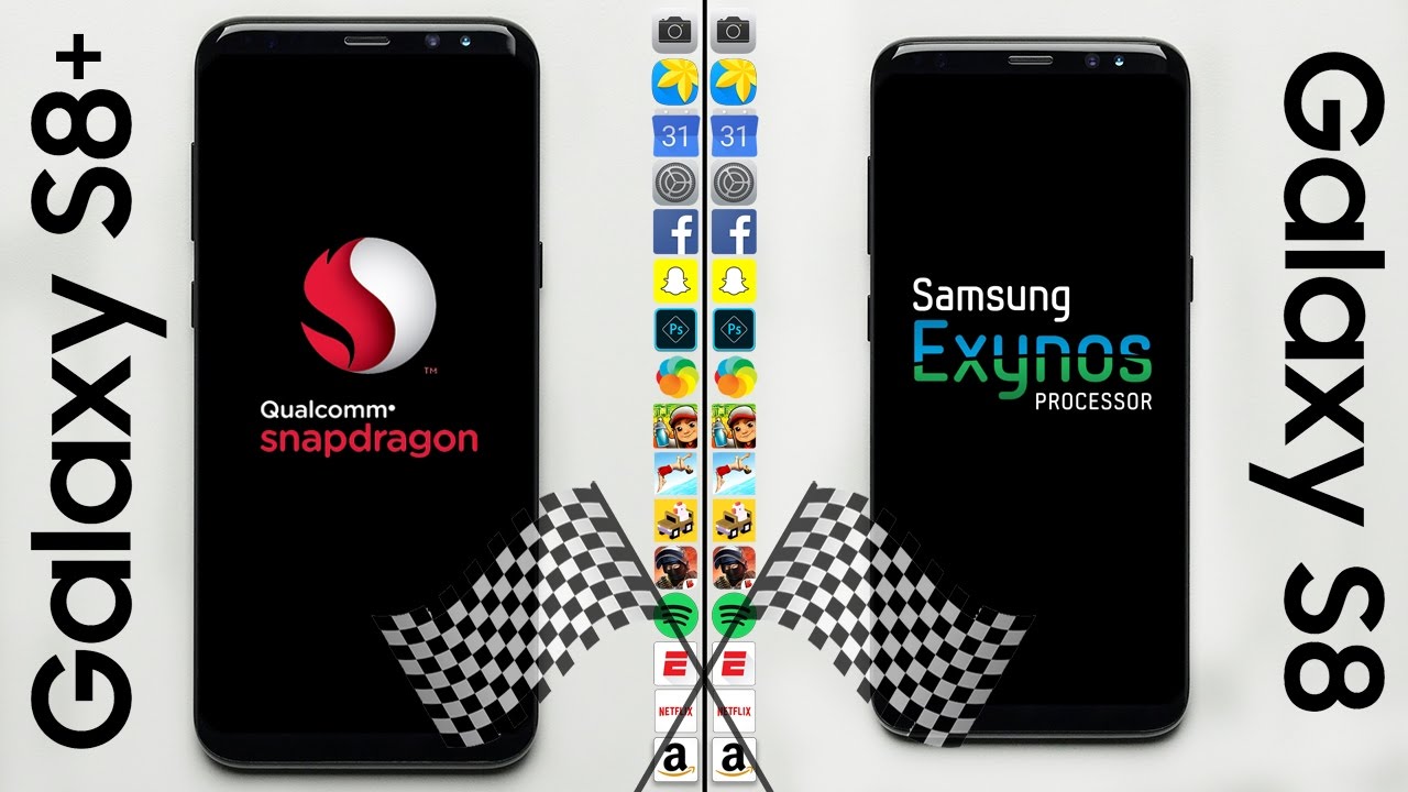 Galaxy S8 (Snapdragon) vs. Galaxy S8 (Exynos) Speed Test