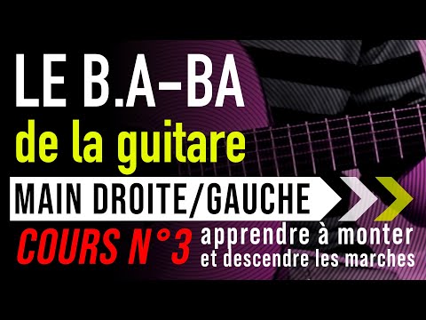 THE BASICS OF GUITAR lesson #3 "right hand / left hand, going up and down stairs"