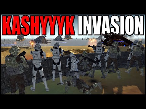 Realistic Kashyyyk BEACH INVASION! - Men of War: Star Wars Mod Battle Simulator