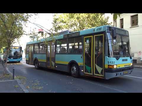 Ikarus 415T is a high-floor trolleybus with large capacity. No. 5132 Bucharest Romania