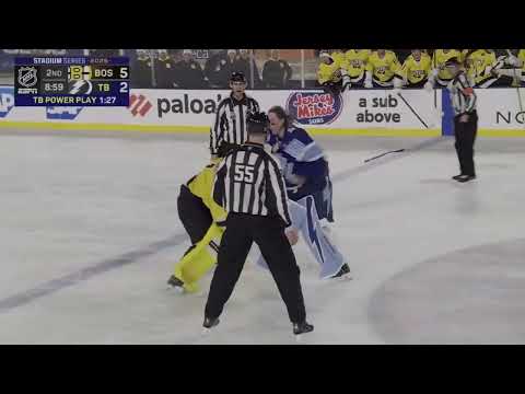 MUST SEE || NHL GOALIE FIGHT IN OUTDOOR GAME