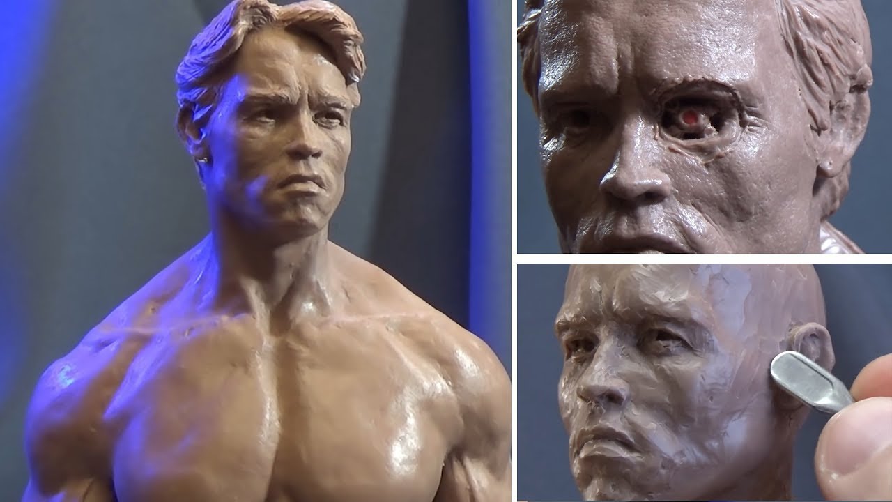 time lapse sculpture tutorial arnold schwarzenegger