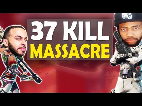 37 KILL MASSACRE VS SQUADS | INSANE FIGHTS & FUNNY GAME FT. HAMLINZ - (Fortnite Battle Royale)