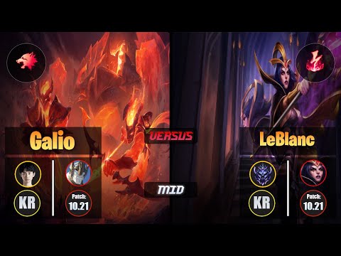Doinb GALIO (Mid) [Predator] VS LEBLANC - Diamond KR Patch 10.21