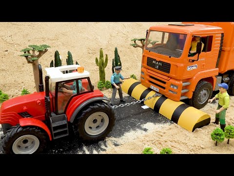 Rescue Garbage Truck and Speed Bumps | Toy Car Story | BIBO TOYS