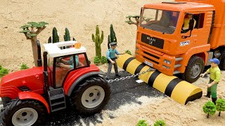 Rescue Garbage Truck and Speed Bumps | Toy Car Story | BIBO TOYS