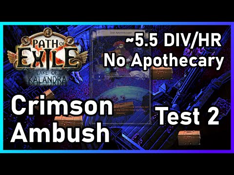 [PoE 3.19] Further Crimson Ambush Testing | Adding In Magic Find & Harbingers | Lake of Kalandra