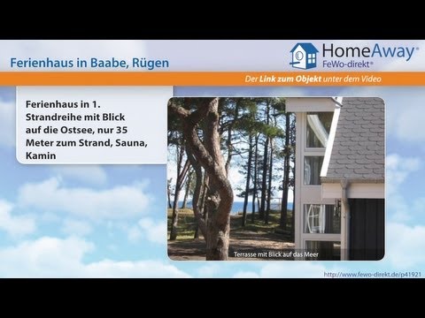 Baabe: Ferienhaus in 1. Strandreihe mit Blick auf die Ostsee, nur 35 Meter - FeWo-direkt.de Video