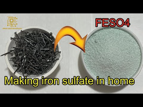 How to make iron sulfate (FESO4) in Home.For Gold dropping .Gold Recovery.