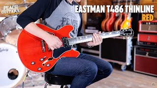 Video thumbnail for No Talking...Just Tones | Eastman T486 - Thinline - Red by Peach Guitars