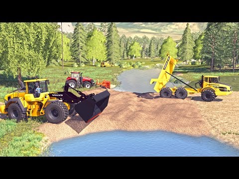 BUILDING A BRIDGE TO AN ISLAND | FARMING SIMULATOR 2019
