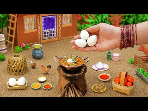 Miniature Egg Matar Masala Recipe | Anda Masala  | Best Of Tiny Foodkey Egg Recipe