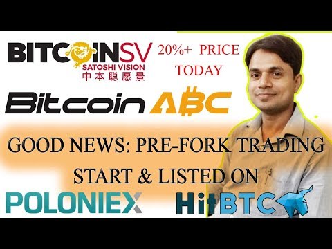 BitcoinCash SV and BitcoinCash ABC price today | Listed on Poloniex, HitBTC & CoinDCX Exchange Video