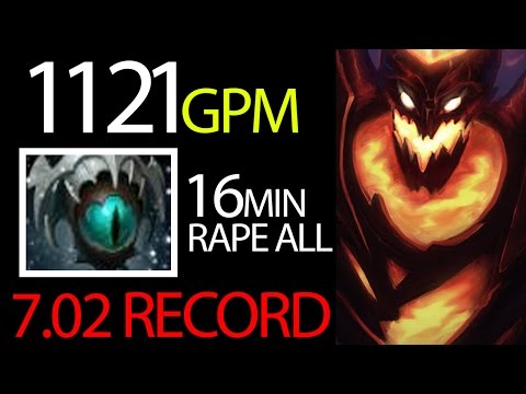 MidOne Dota 1121 GPM 7.02 Record Top 10 MMR Player of Dota